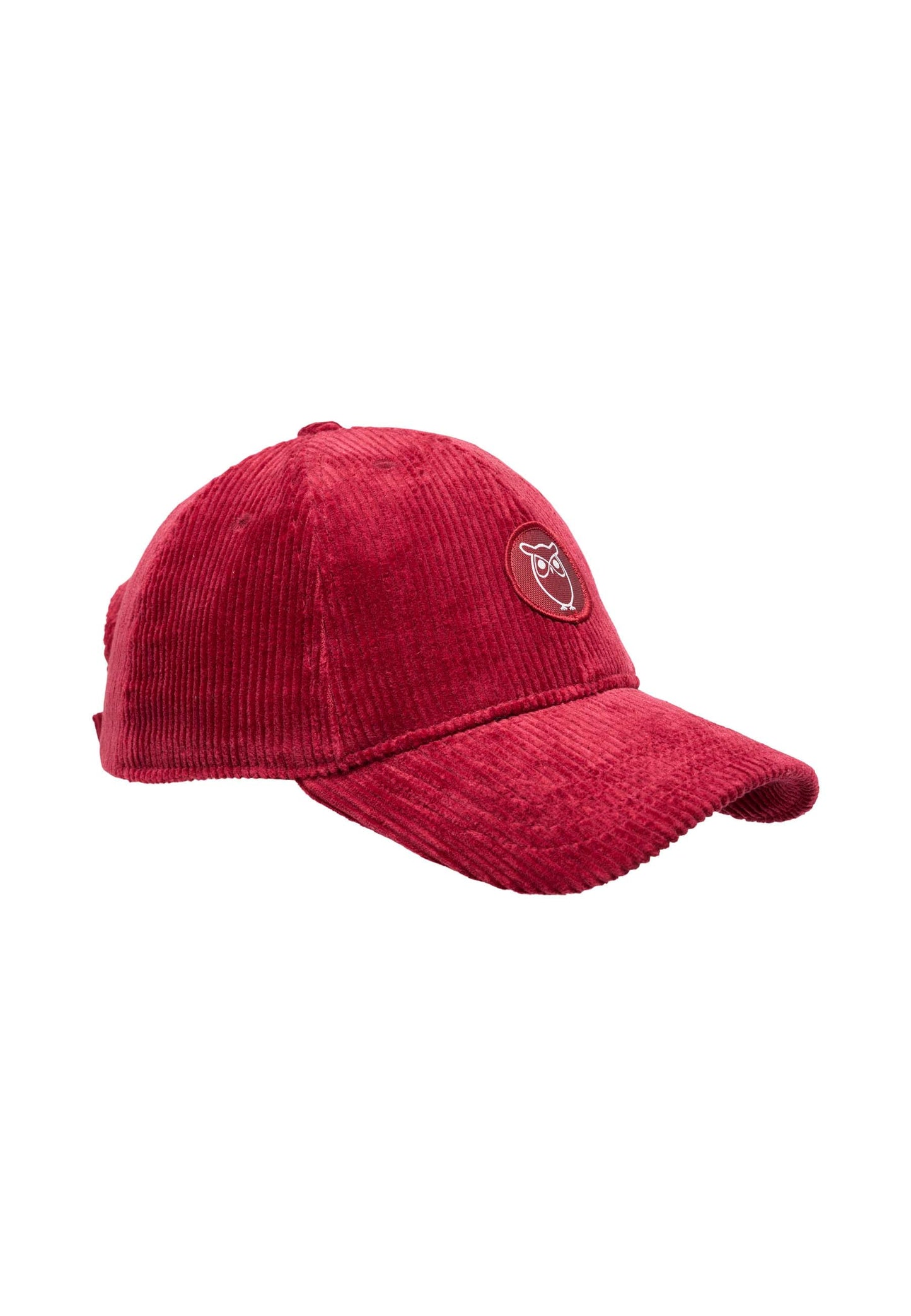 Casquette rouge en velours de coton bio - 8 wales corduroy cap rhubarb