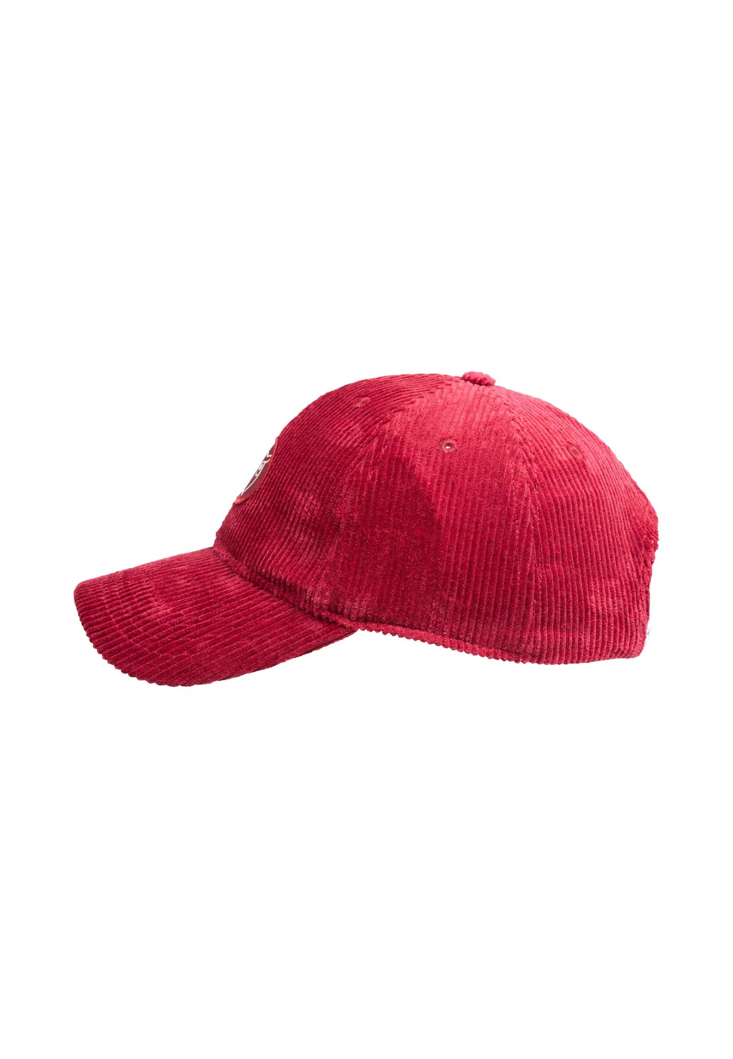 Casquette rouge en velours de coton bio - 8 wales corduroy cap rhubarb