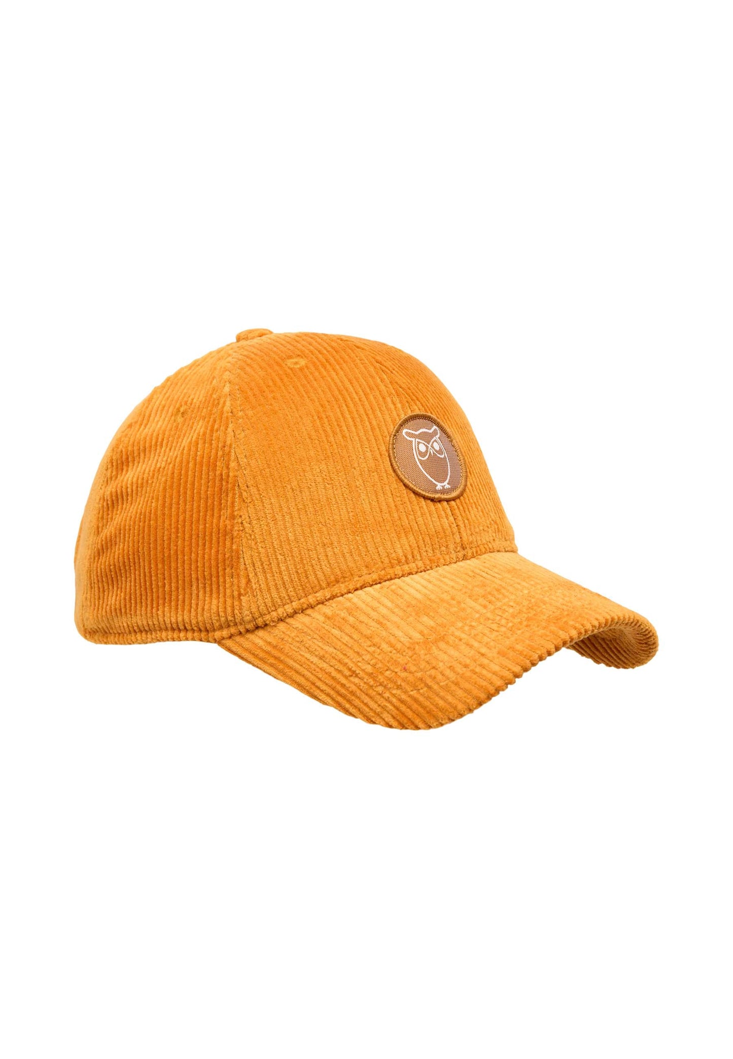 Casquette orange en velours de coton bio - 8 wales corduroy cap desert sun