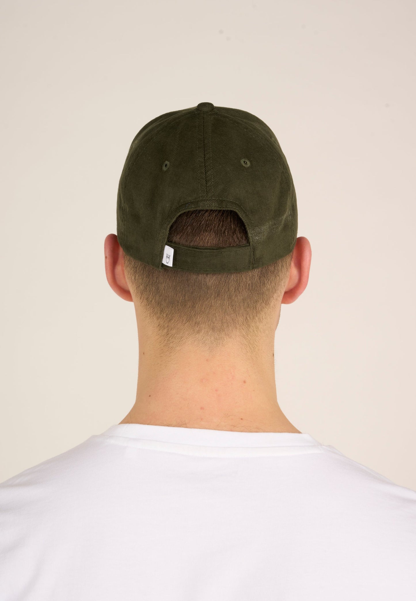Casquette verte velours fin en coton bio - baby cord cap forrest night