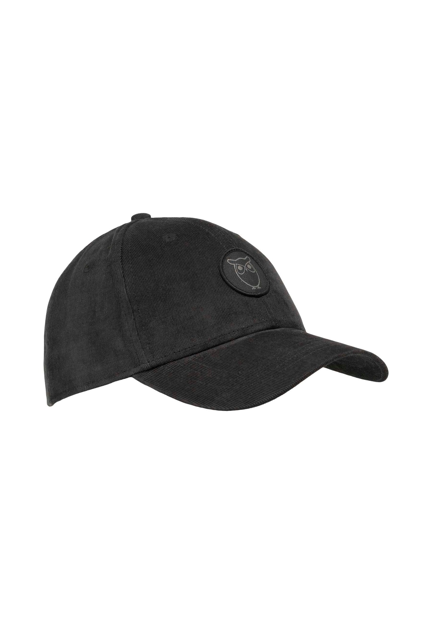 Casquette noire en velours côtelé fin de coton bio - baby cord cap black jet