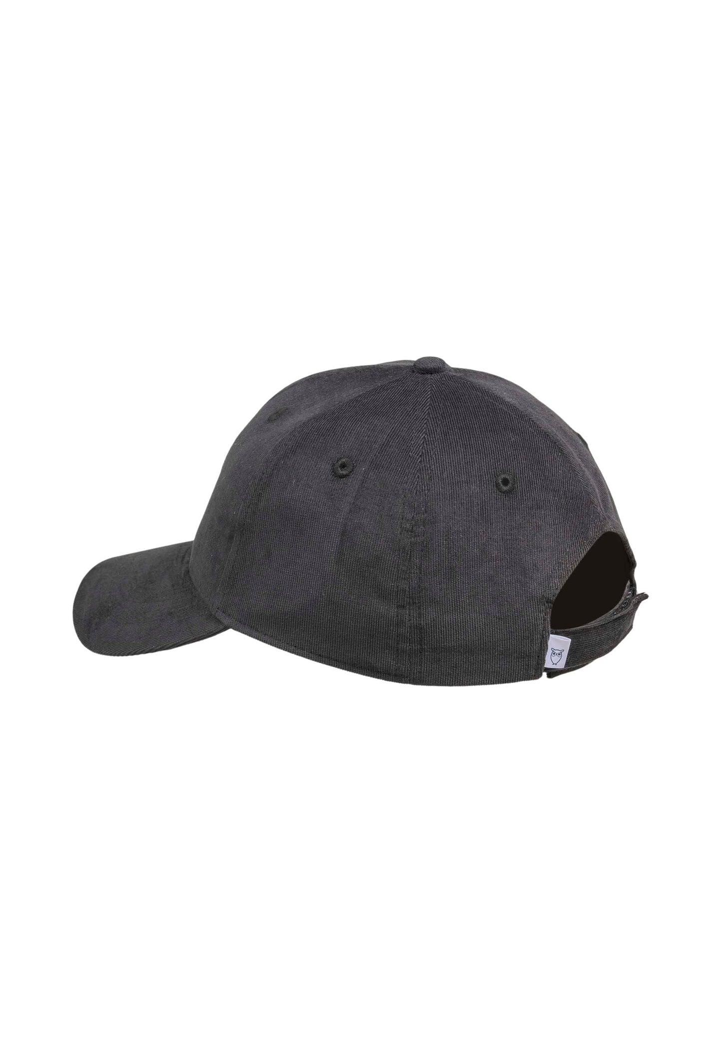 Casquette noire en velours côtelé fin de coton bio - baby cord cap black jet