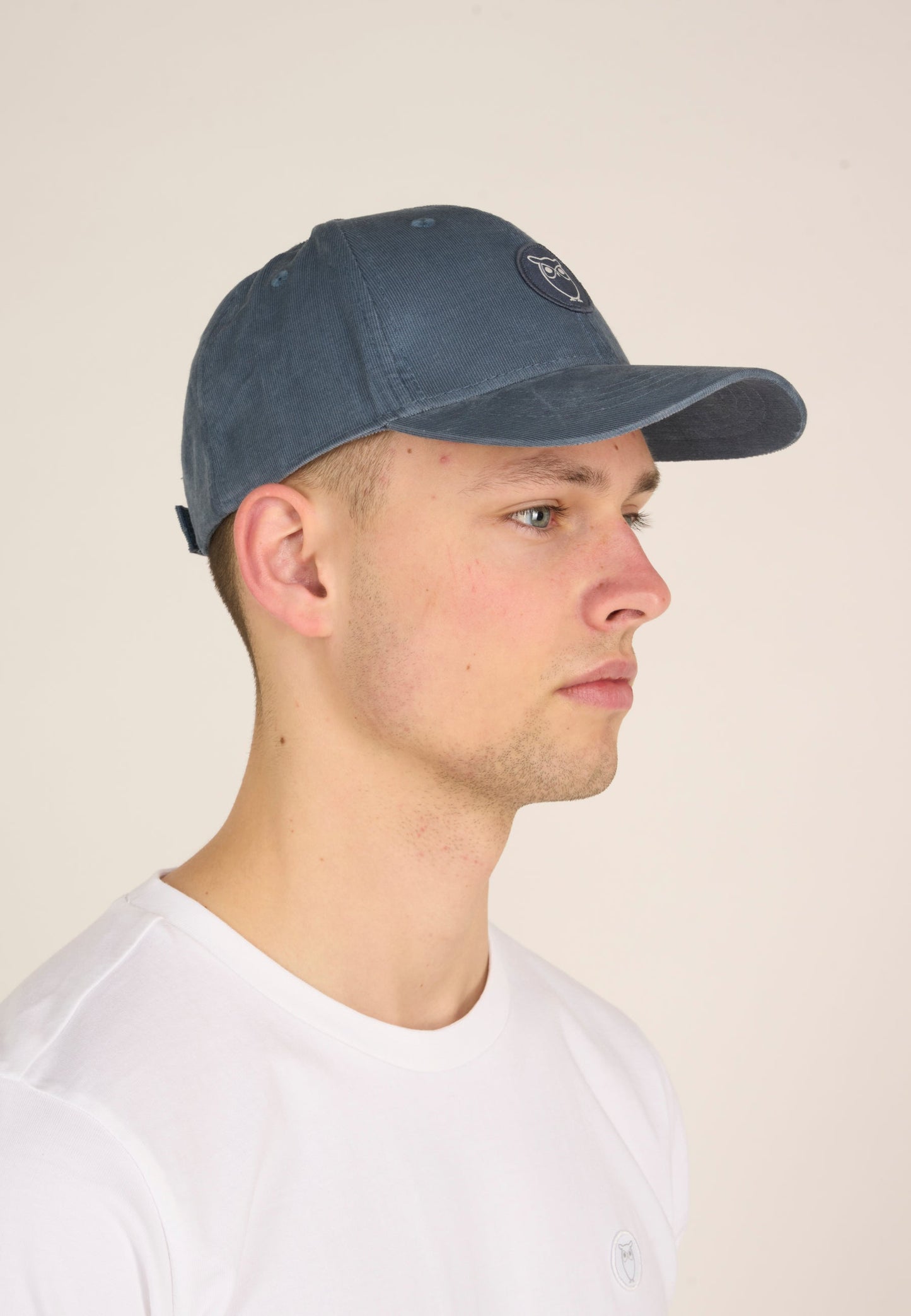 Casquette bleue velours fin en coton bio - baby cord cap china blue