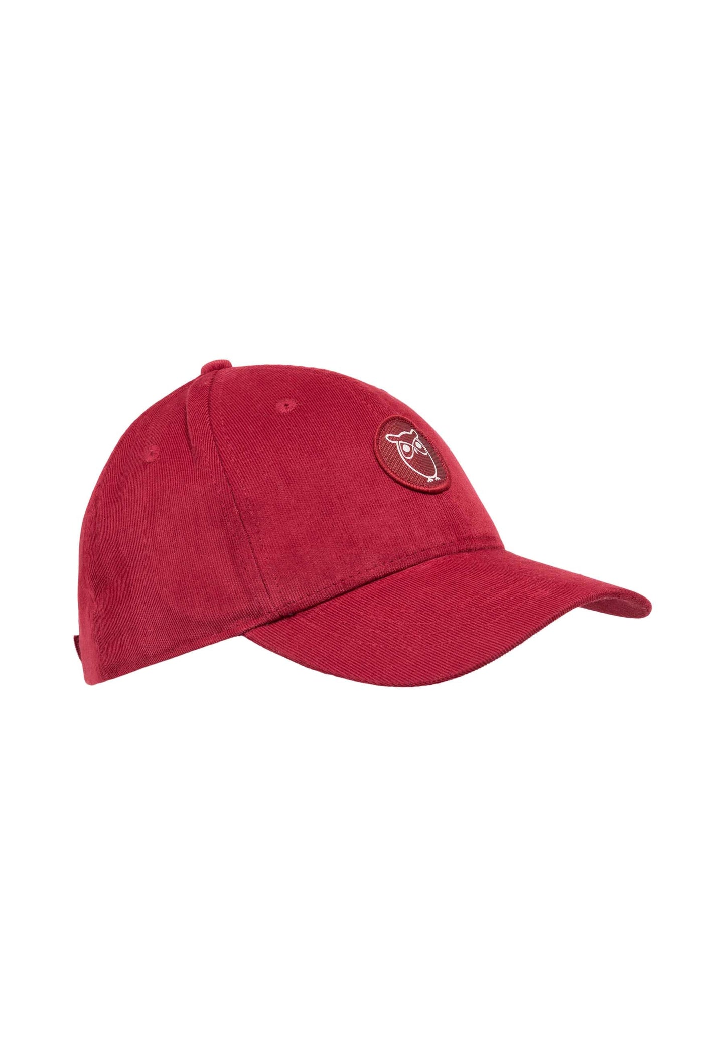 Casquette rouge velours fin coton bio - baby cord cap rhubarb