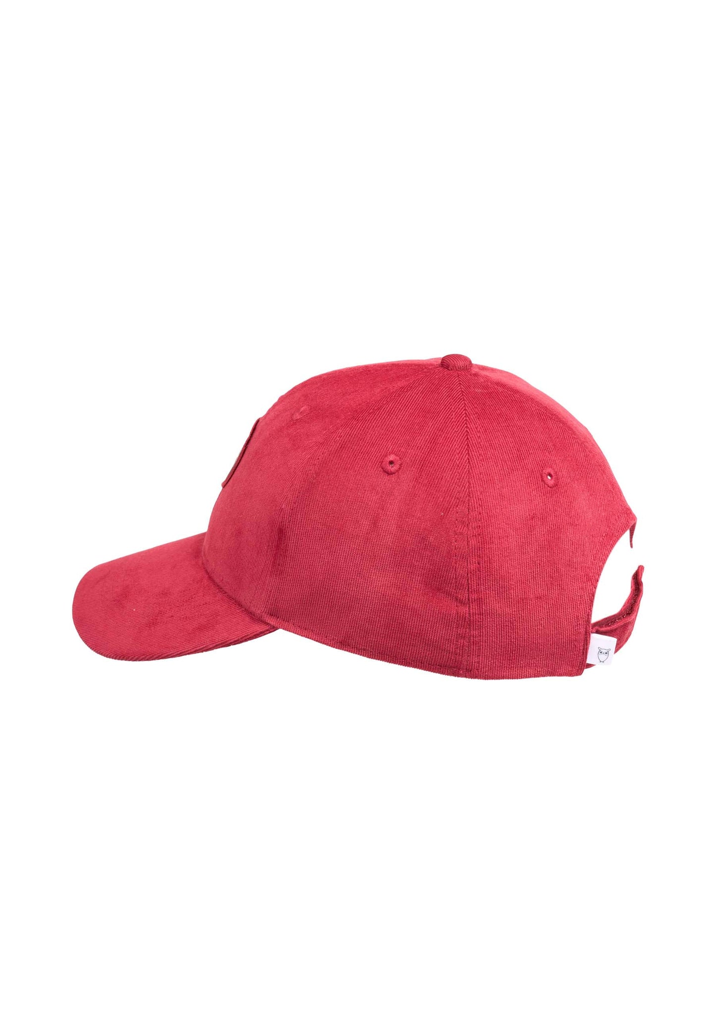 Casquette rouge velours fin coton bio - baby cord cap rhubarb