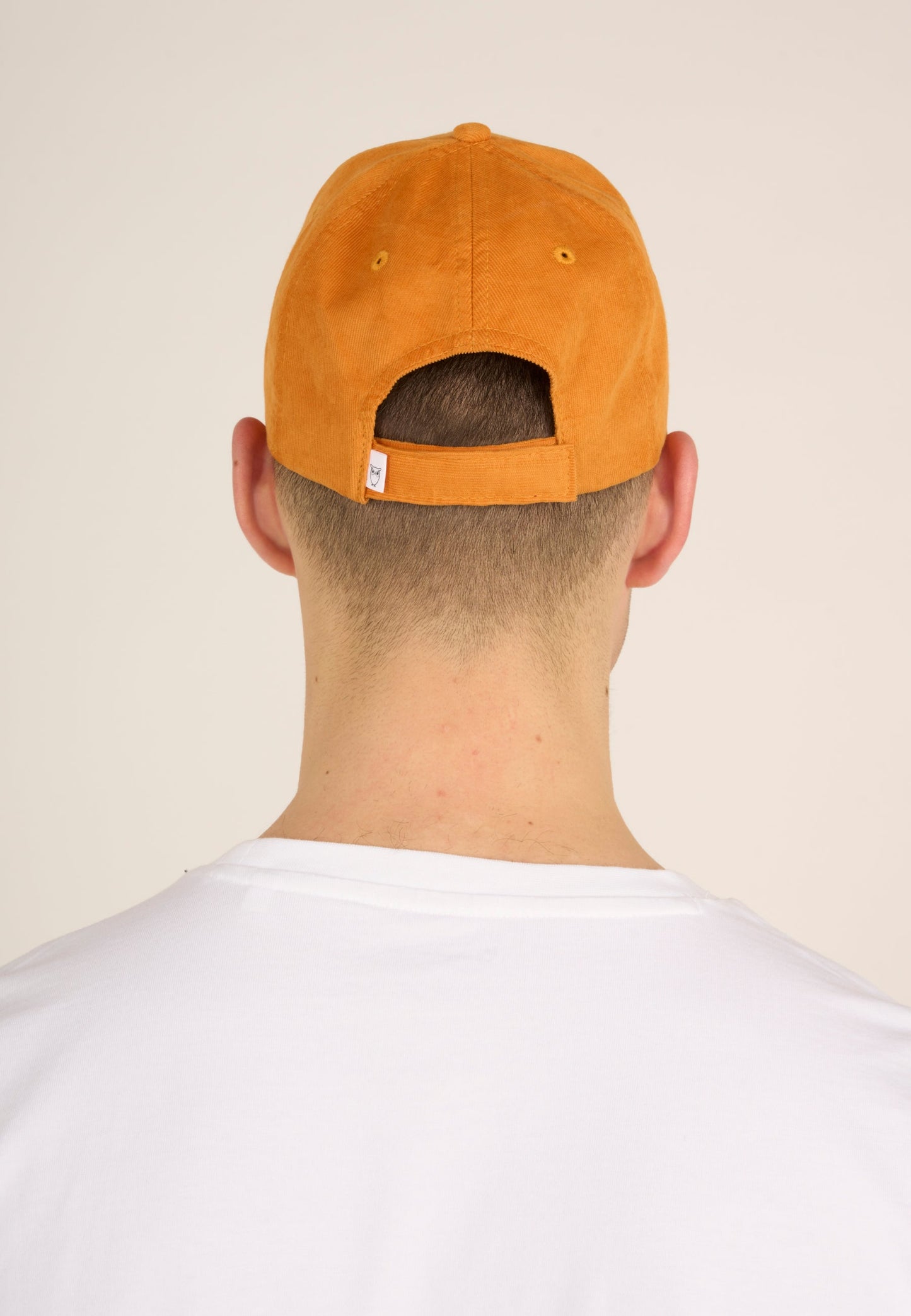 Casquette orange en velours fin de coton bio - baby cord cap desert sun