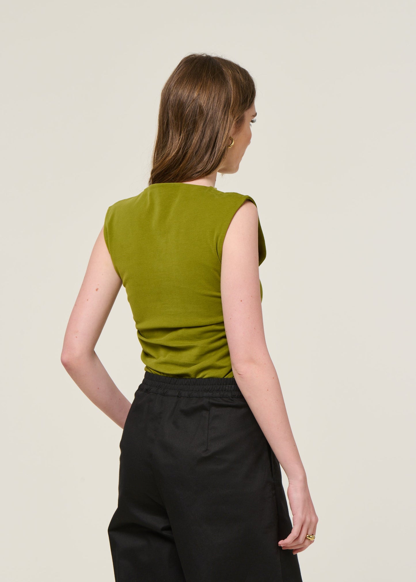 Top en coton bio | olive "rafo - woody olive"