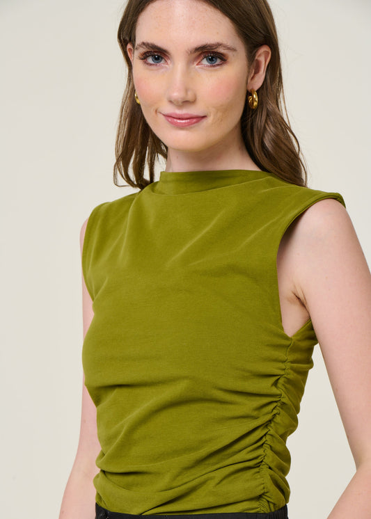 Top en coton bio | olive "rafo - woody olive"