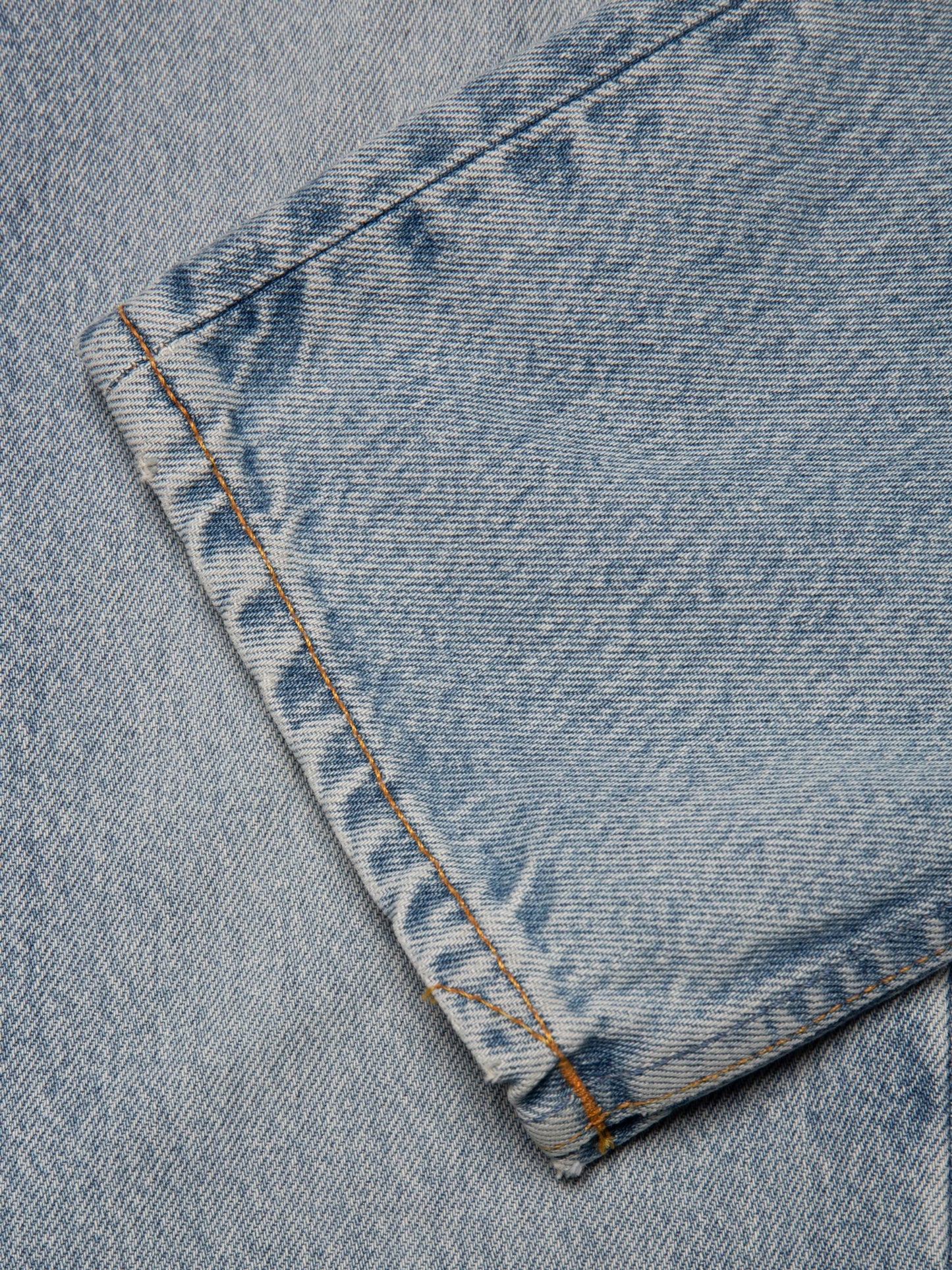 Jean droit en coton bio | bleu délavé "shady sadie slow days"