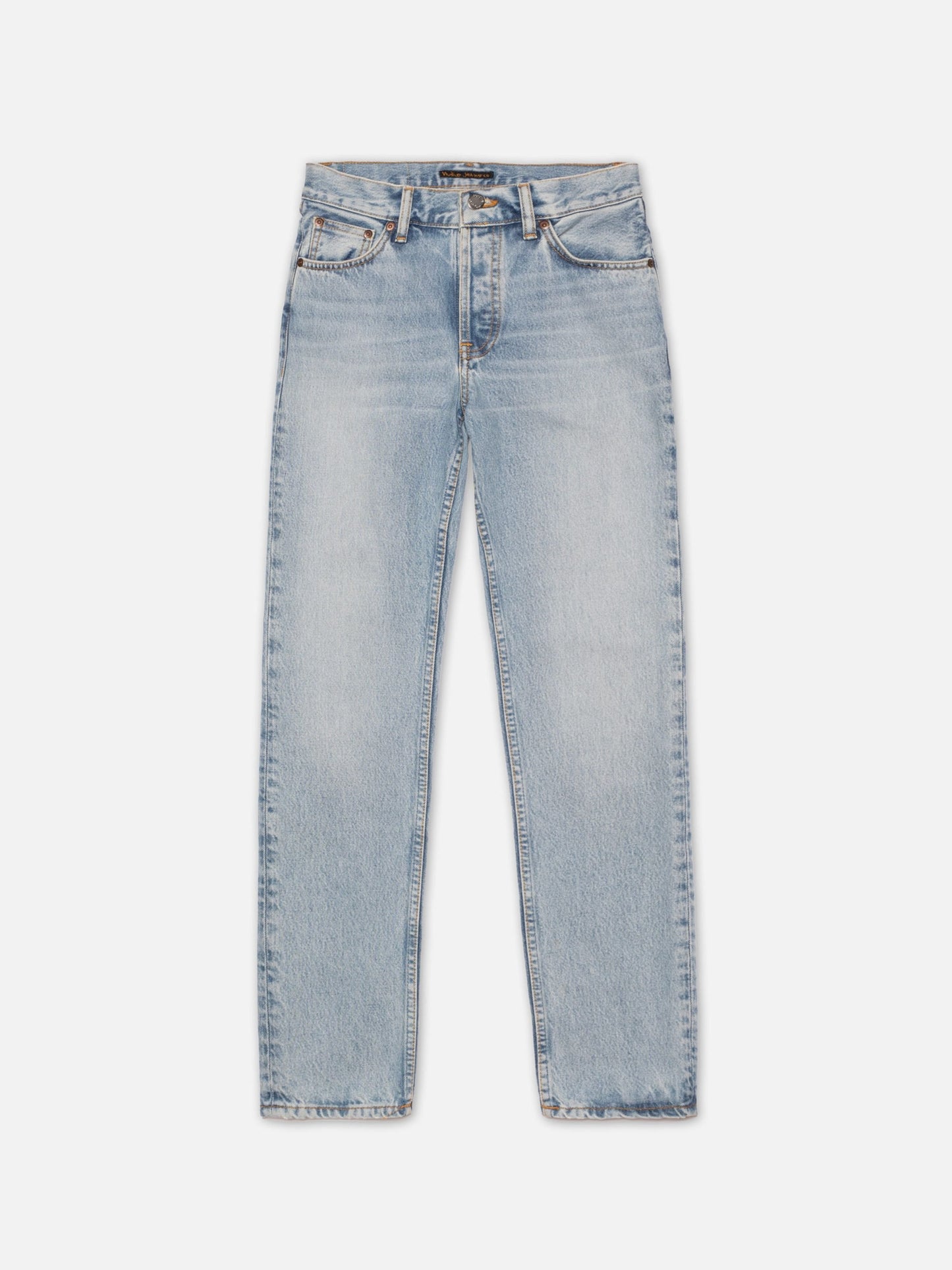 Jean droit en coton bio | bleu délavé "shady sadie slow days"