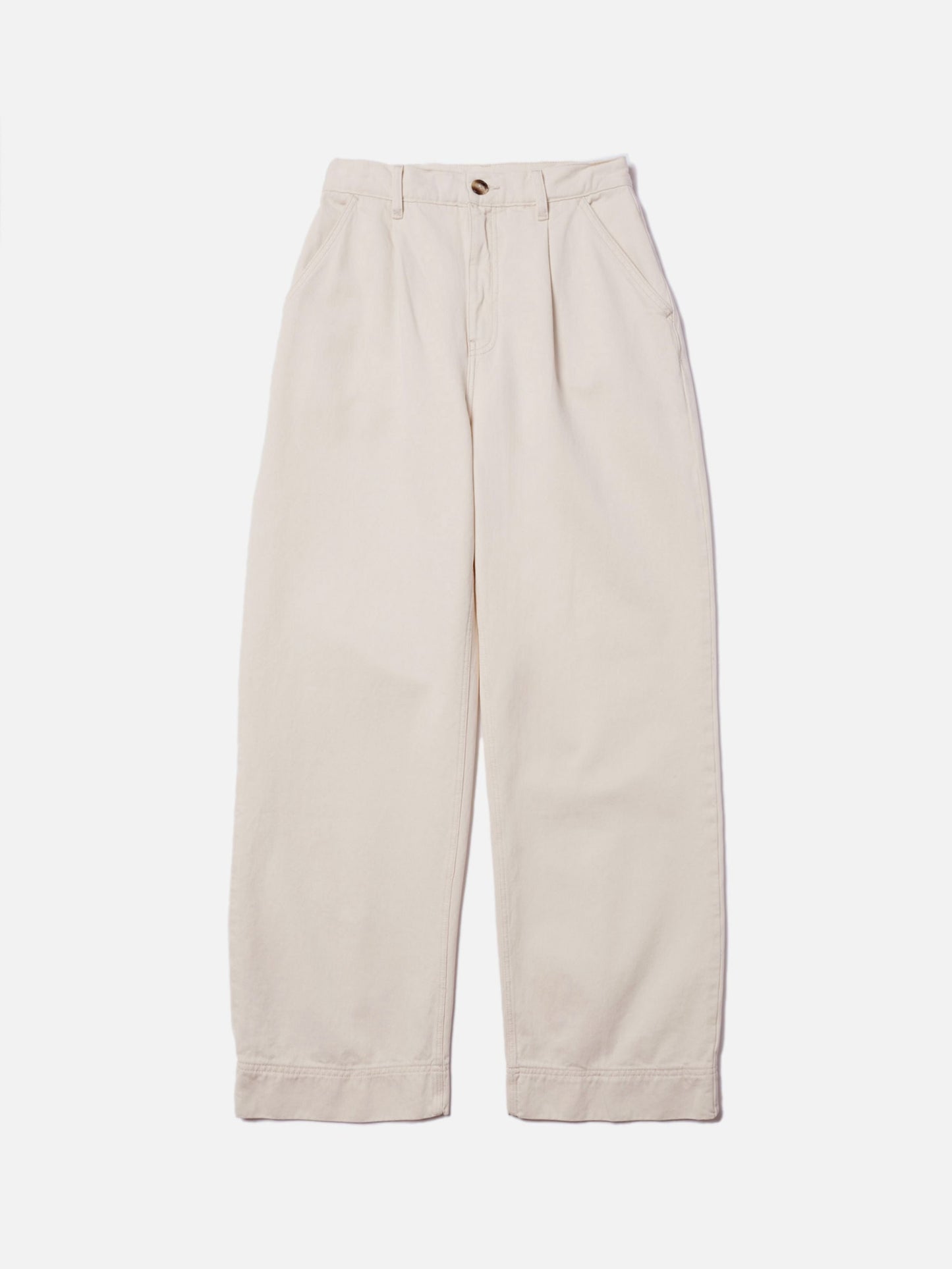 Pantalon ample en coton bio | écru "suki workwear sailor pants ecru"