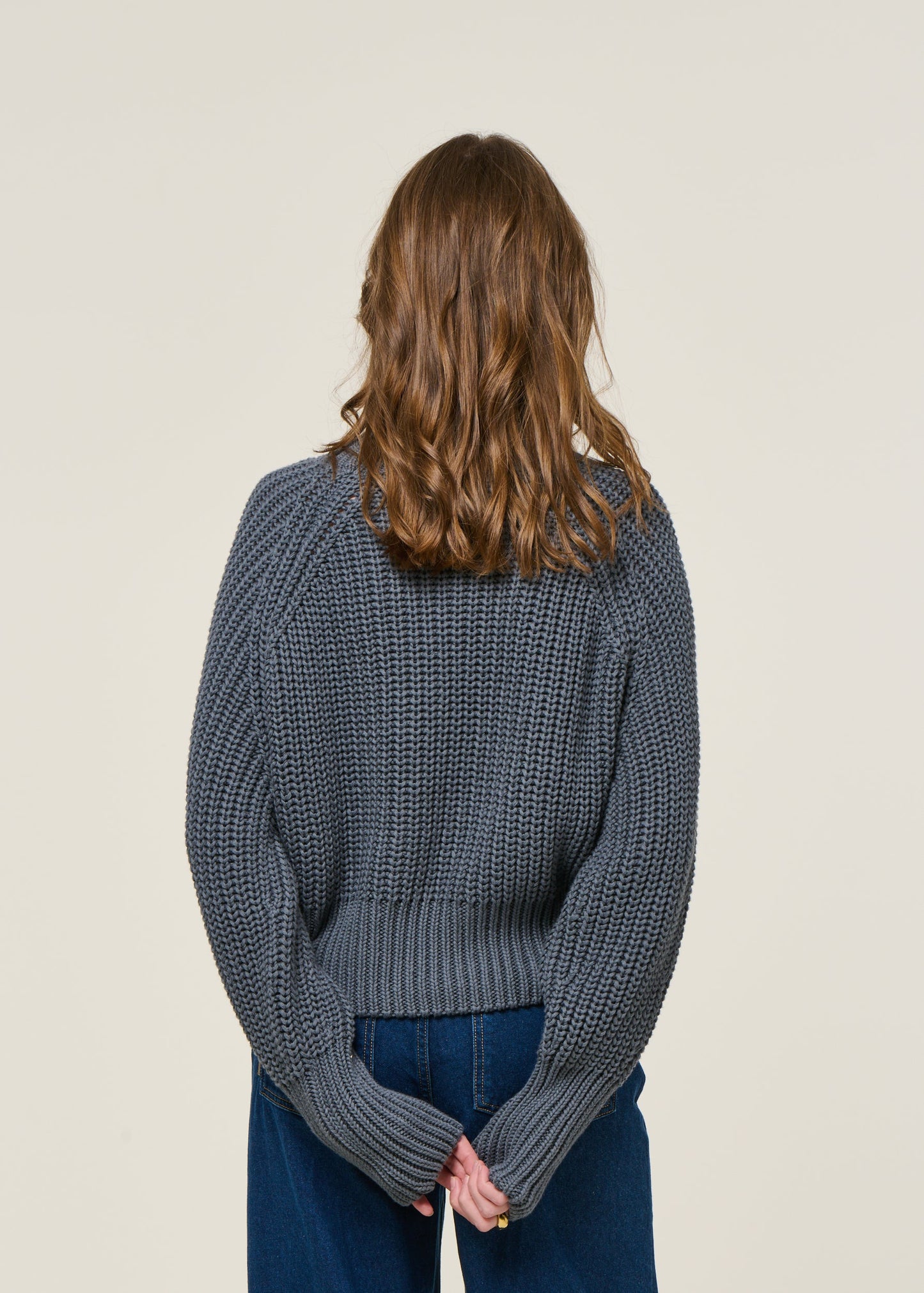 Pull maille en coton bio | gris "ola - turbulence"