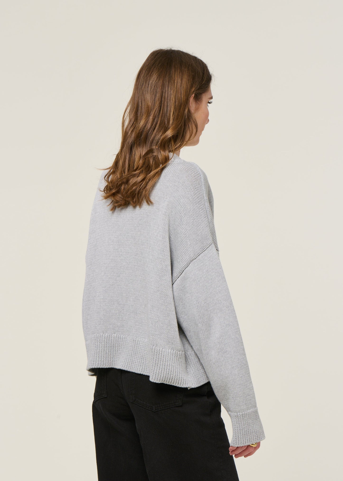 Pull en coton bio | gris "yagmur - light grey"