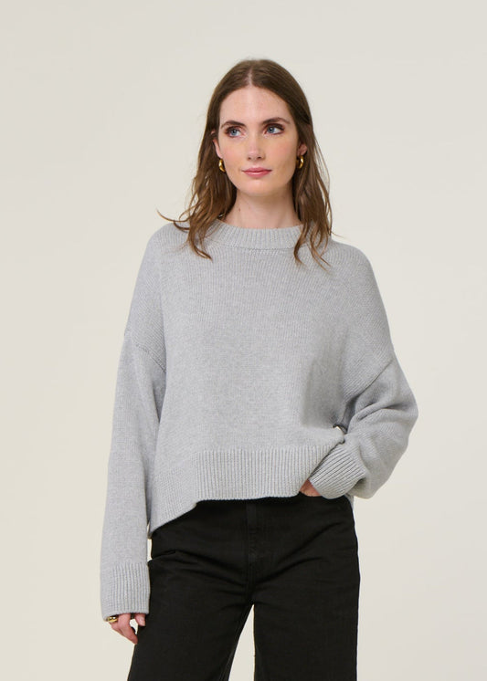 Pull en coton bio | gris "yagmur - light grey"