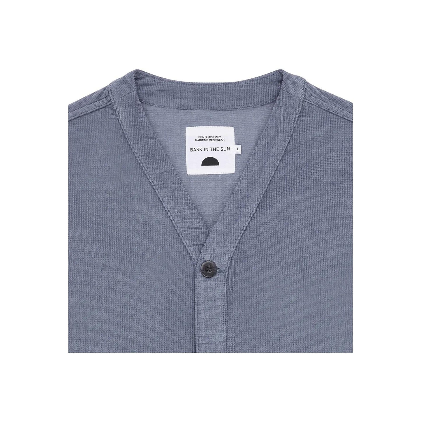 Cardigan épais en coton bio | bleu "storm ekhi jacket"