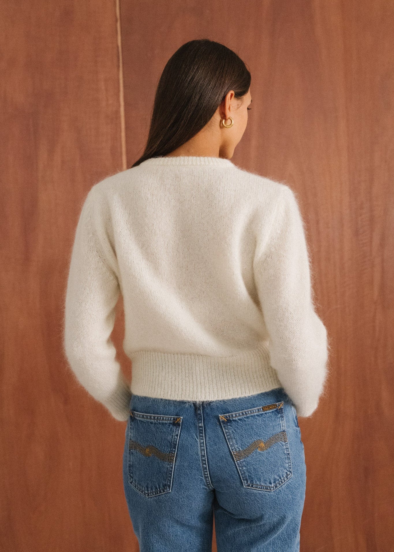Gilet en mohair certifié | écru "Grace"