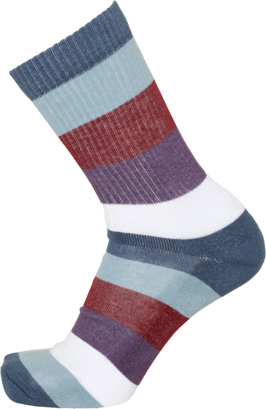 Pack 2 paires chaussettes rayées bleu marine en coton bio
