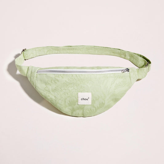 banane made in france en coton upcyclé | vert "jacquard vert""