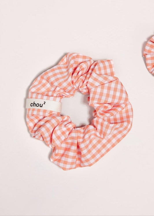 chouchou en matière upcyclée | vichy orange