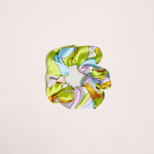 Chouchou en matière upcyclée | satin multicolor
