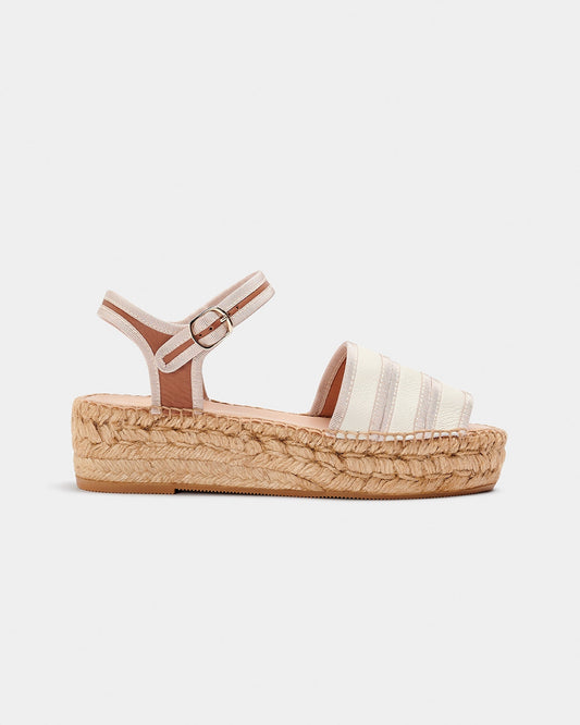 Espadrilles en cuir certifié | beige