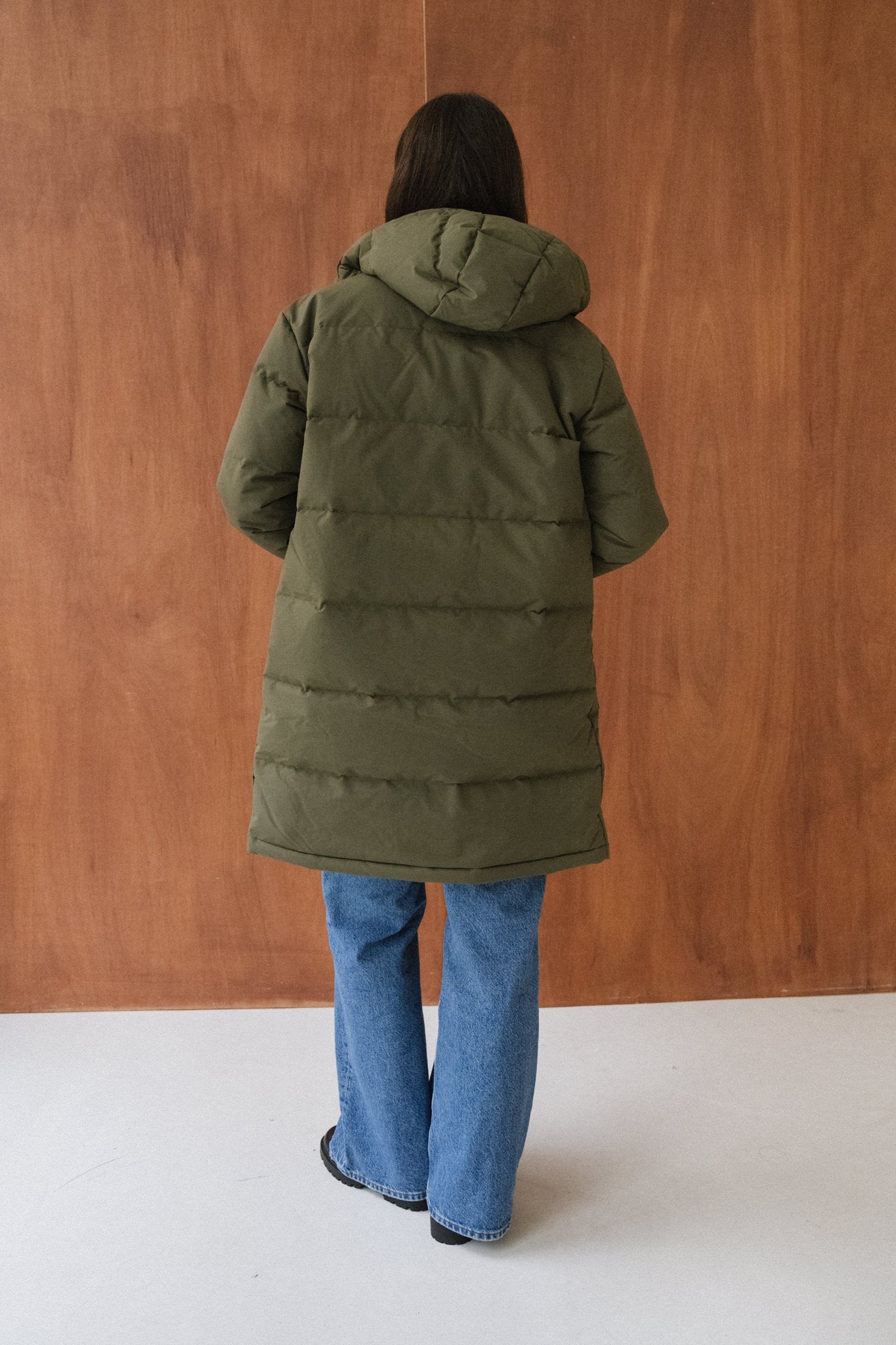 Parka en matières recyclées | kaki "downdrift parka - bsng"
