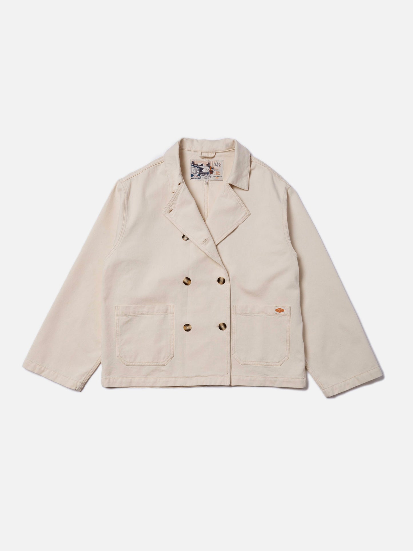 Veste workwear en coton bio | écru "bibbi workwear sailor jacket ecru"