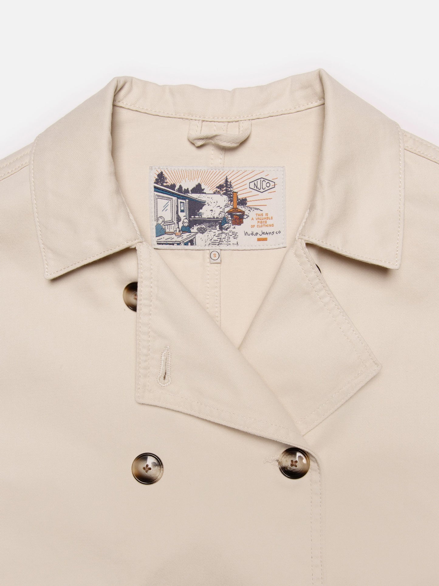 Veste workwear en coton bio | écru "bibbi workwear sailor jacket ecru"