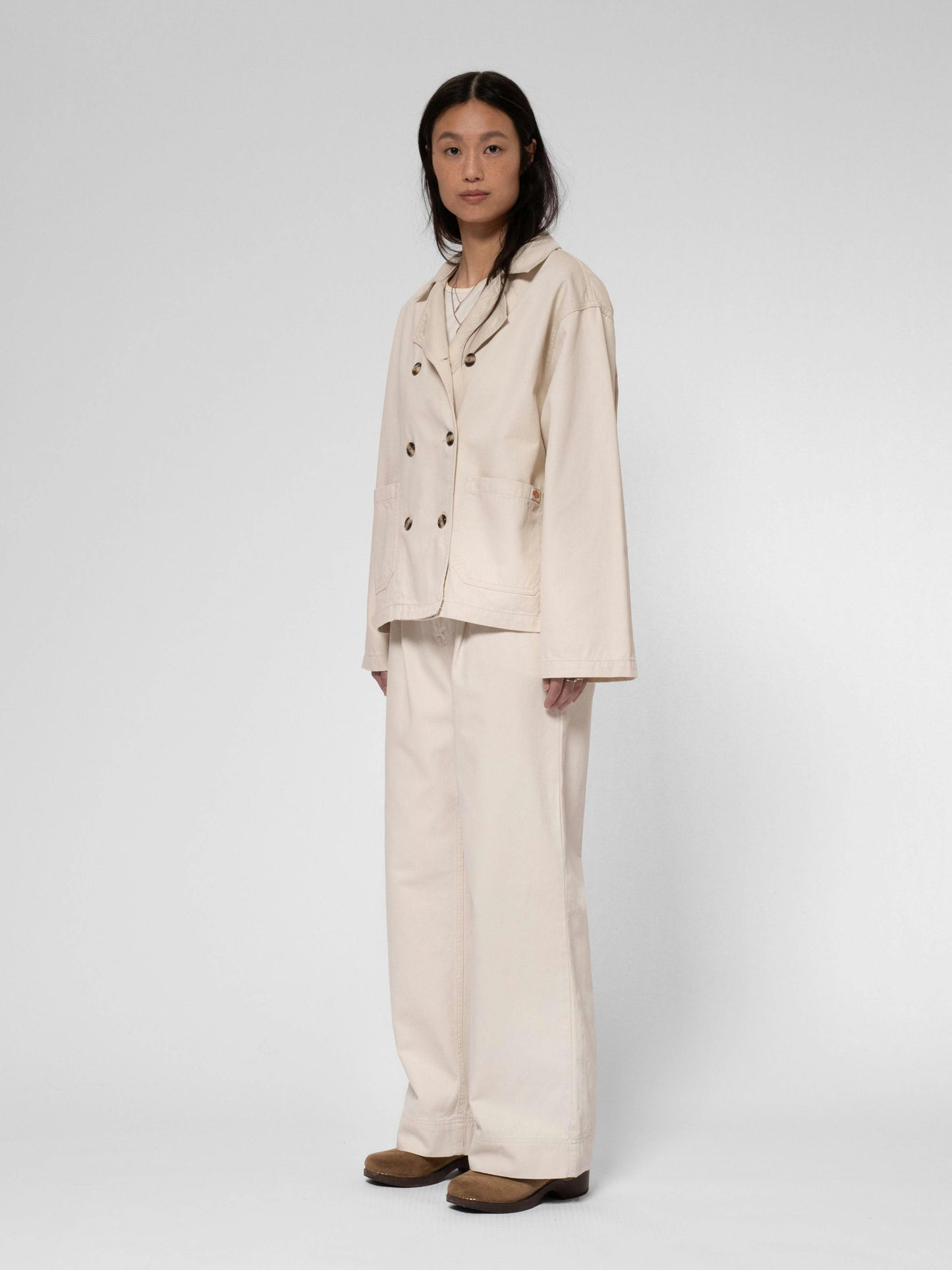 Veste workwear en coton bio | écru "bibbi workwear sailor jacket ecru"