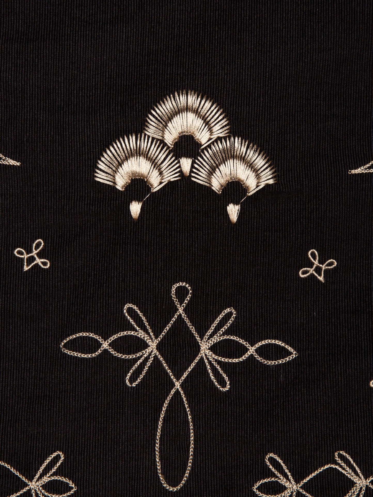 Gilet brodé sans manches en coton bio | noir "vera embroidered vest black"