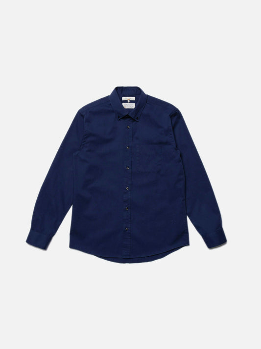 Chemise en coton bio | bleu "john bd standard shirt blue"