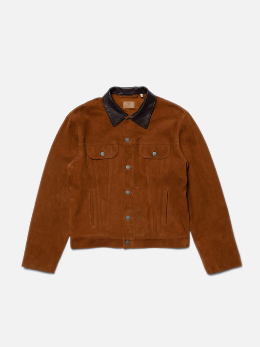 Blouson en cuir | marron "danny suede jacket - tobacco"