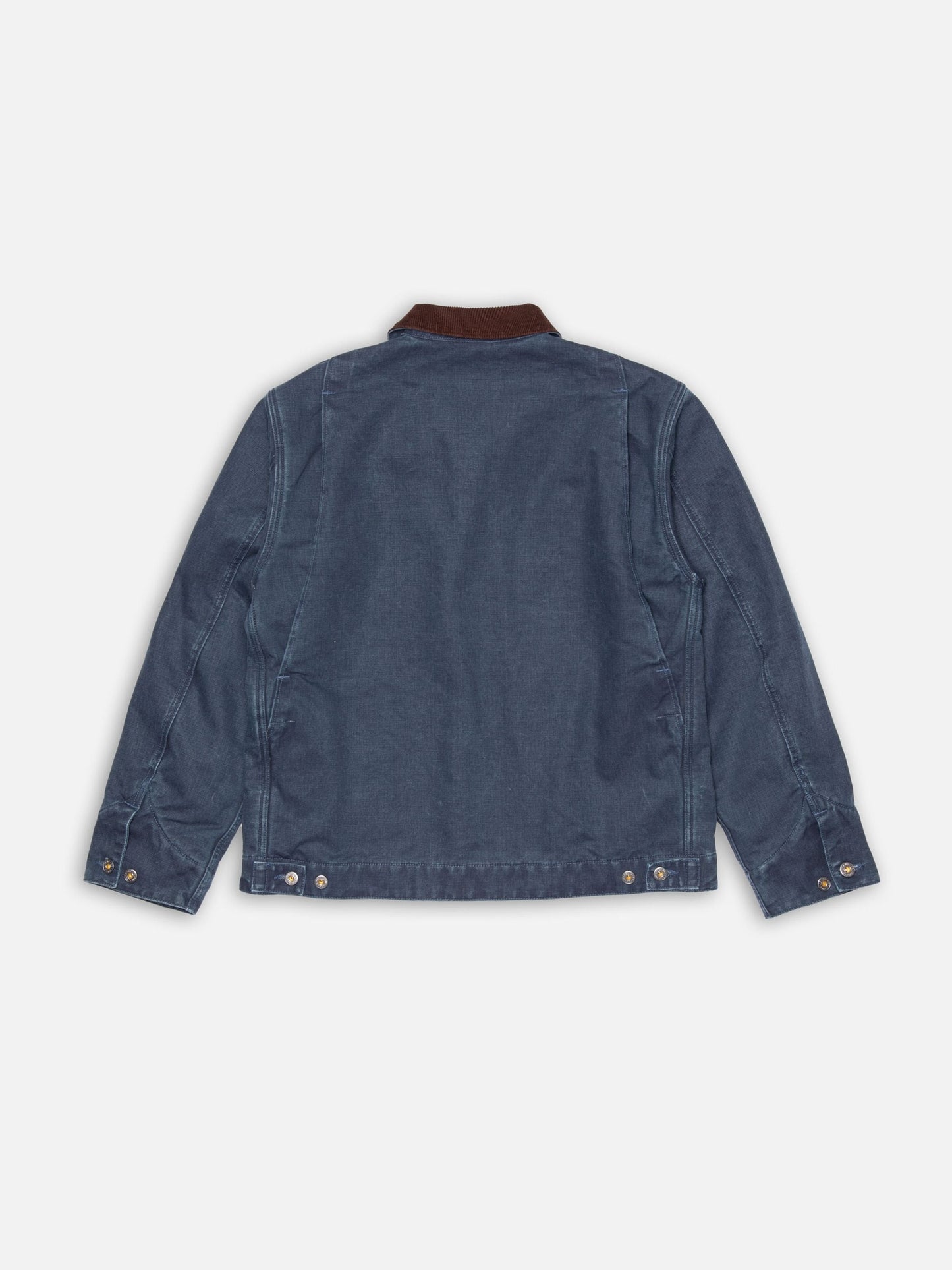 Veste en coton bio | denim bleu "blake zip jacket canvas - blue"