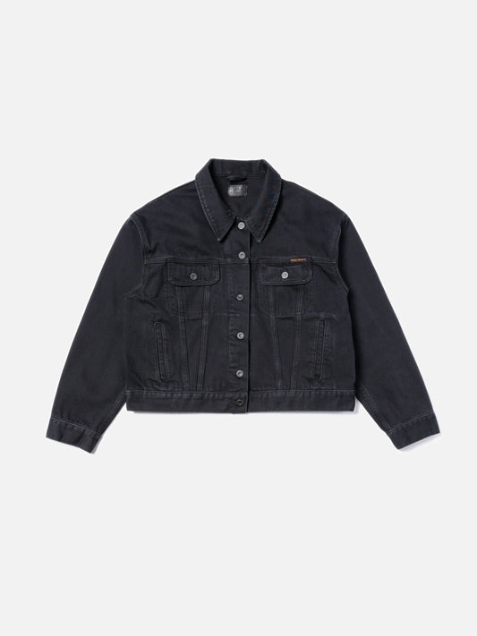 Veste denim en coton bio | noir "berit denim jacket asphalt black"