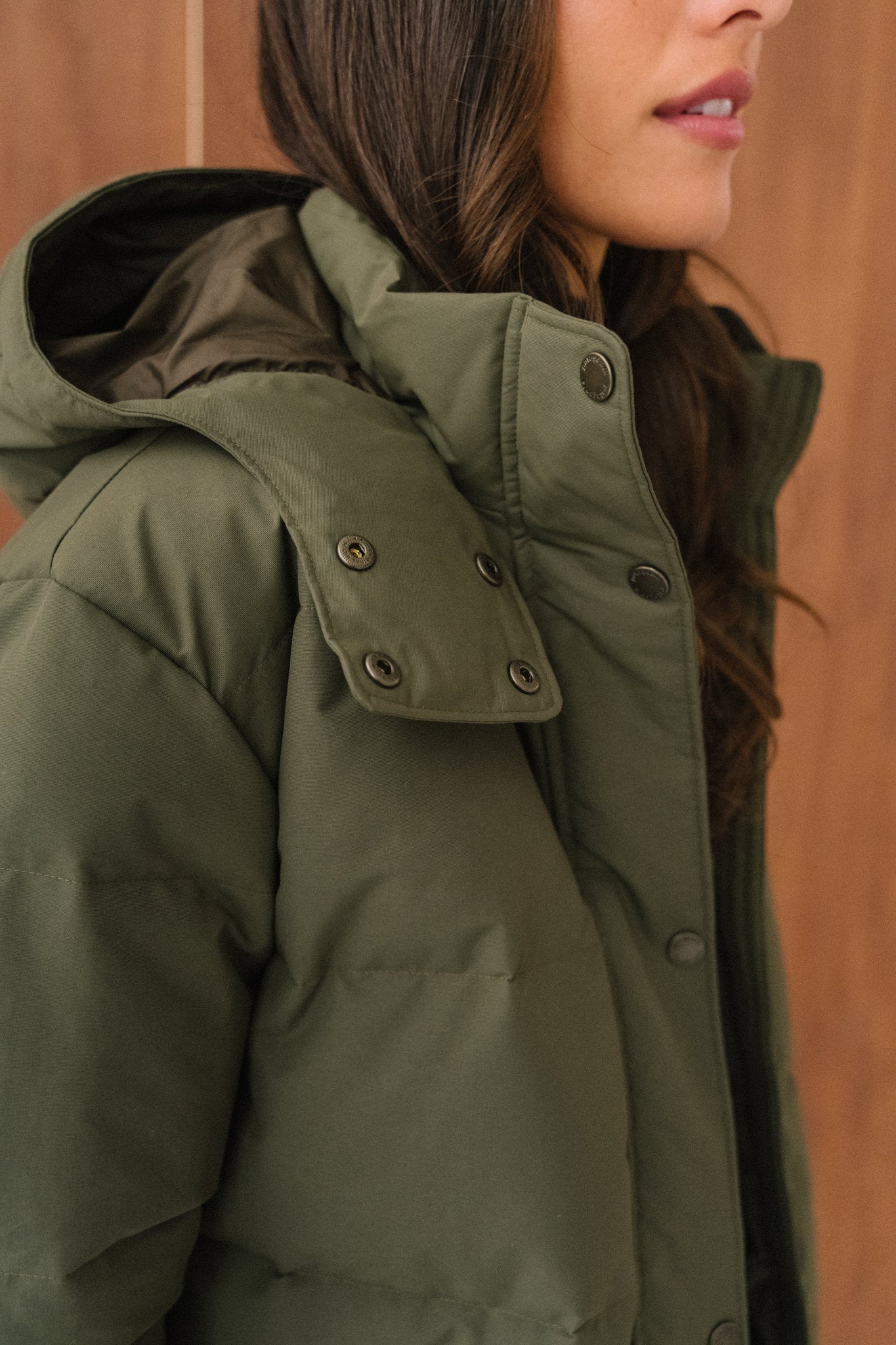 Parka en matières recyclées | kaki "downdrift parka - bsng"