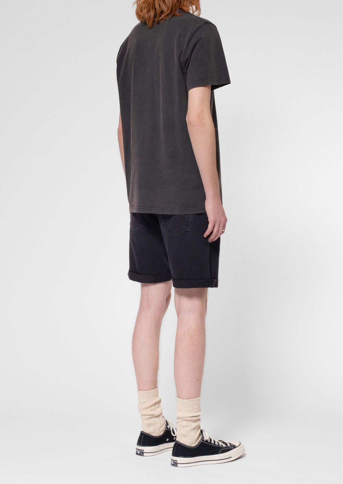 Short jean en coton bio | noir "josh denim shorts aged black"