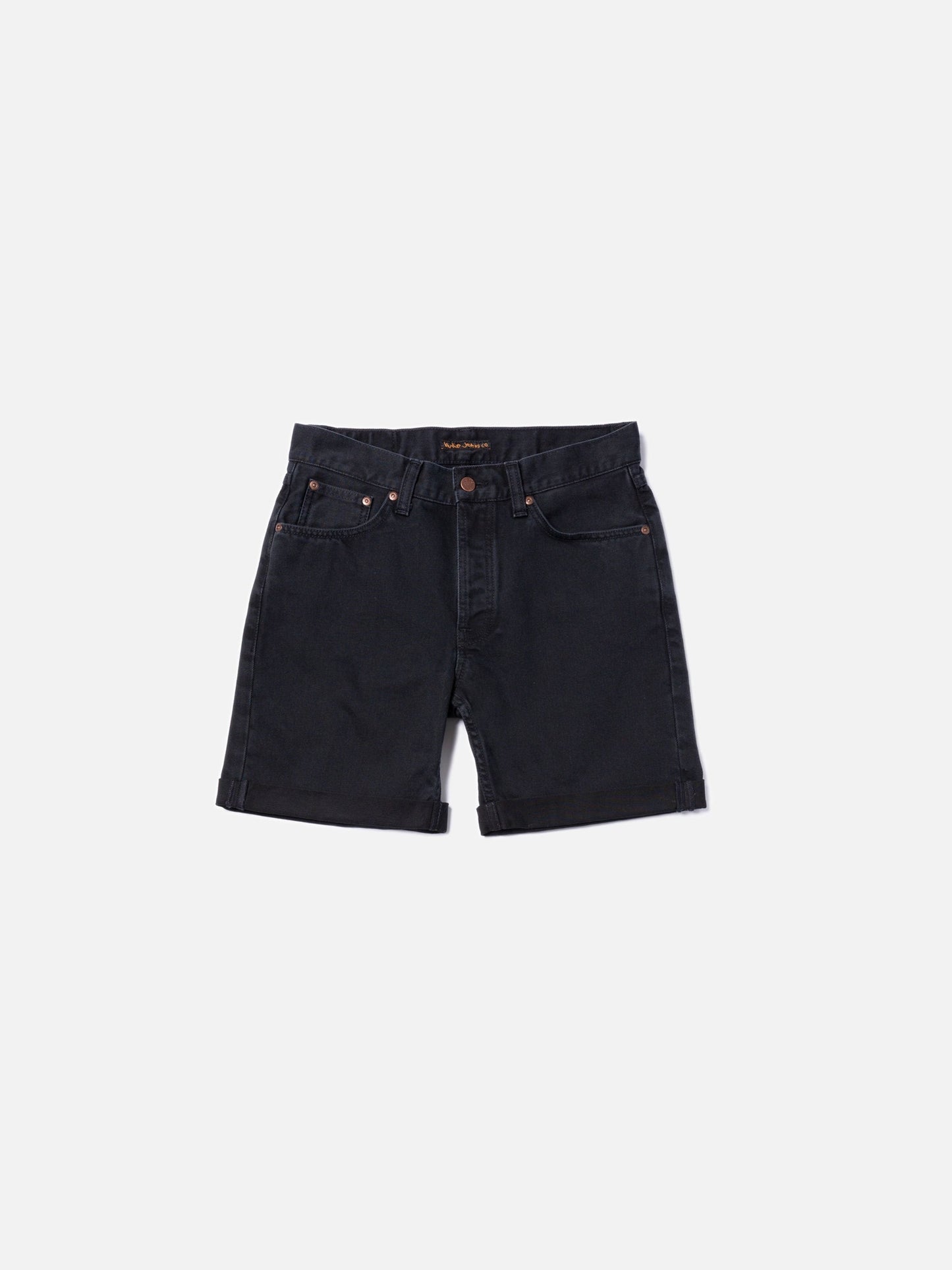 Short jean en coton bio | noir "josh denim shorts aged black"