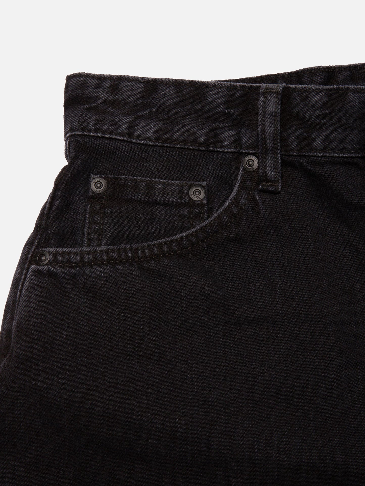 Short en jean de coton bio | noir "maeve denim shorts smooth black"