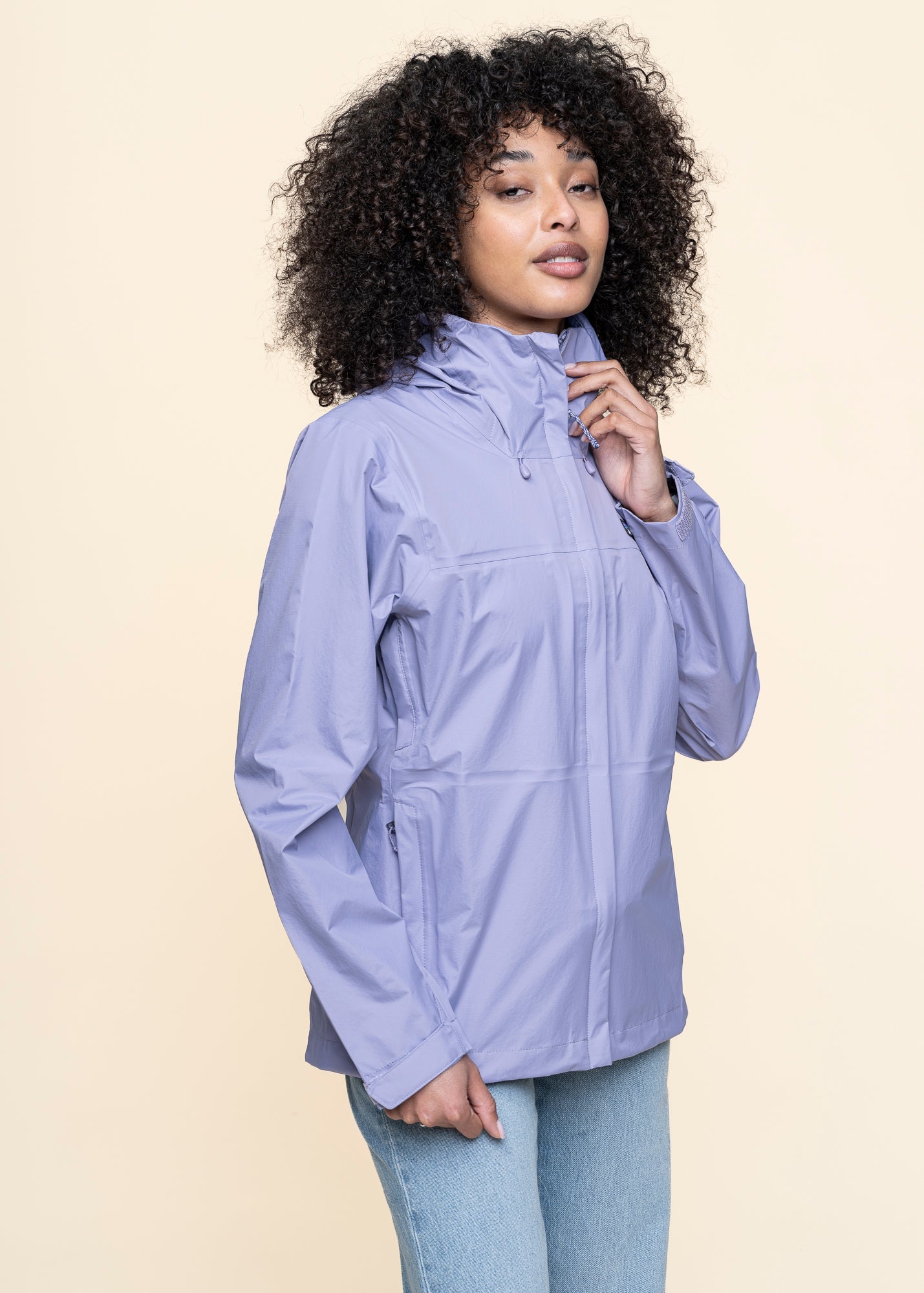 Veste imperméable en nylon recyclé | violet "torrentshell 3l rain jkt - concrete purple"