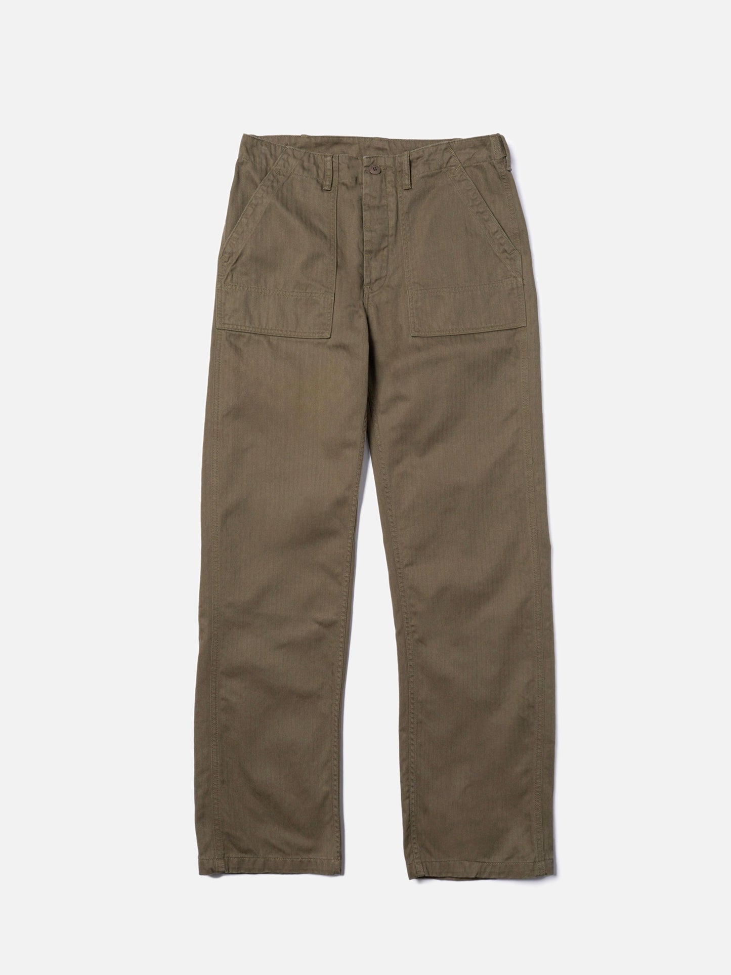 Pantalon ample twill chevrons en coton bio | kaki "tuff tony fatigue pants olive"