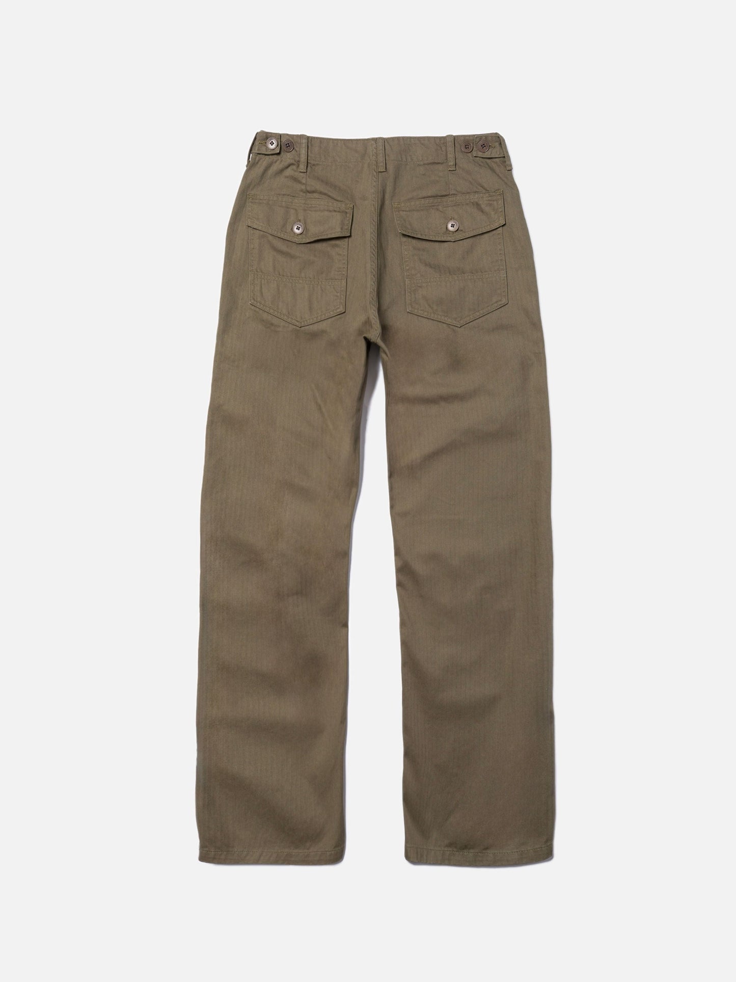 Pantalon ample twill chevrons en coton bio | kaki "tuff tony fatigue pants olive"