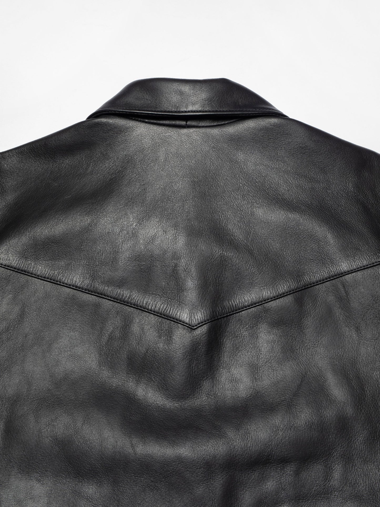 Blouson en cuir tannage semi végétal | noir "eddy rider leather jacket - black"