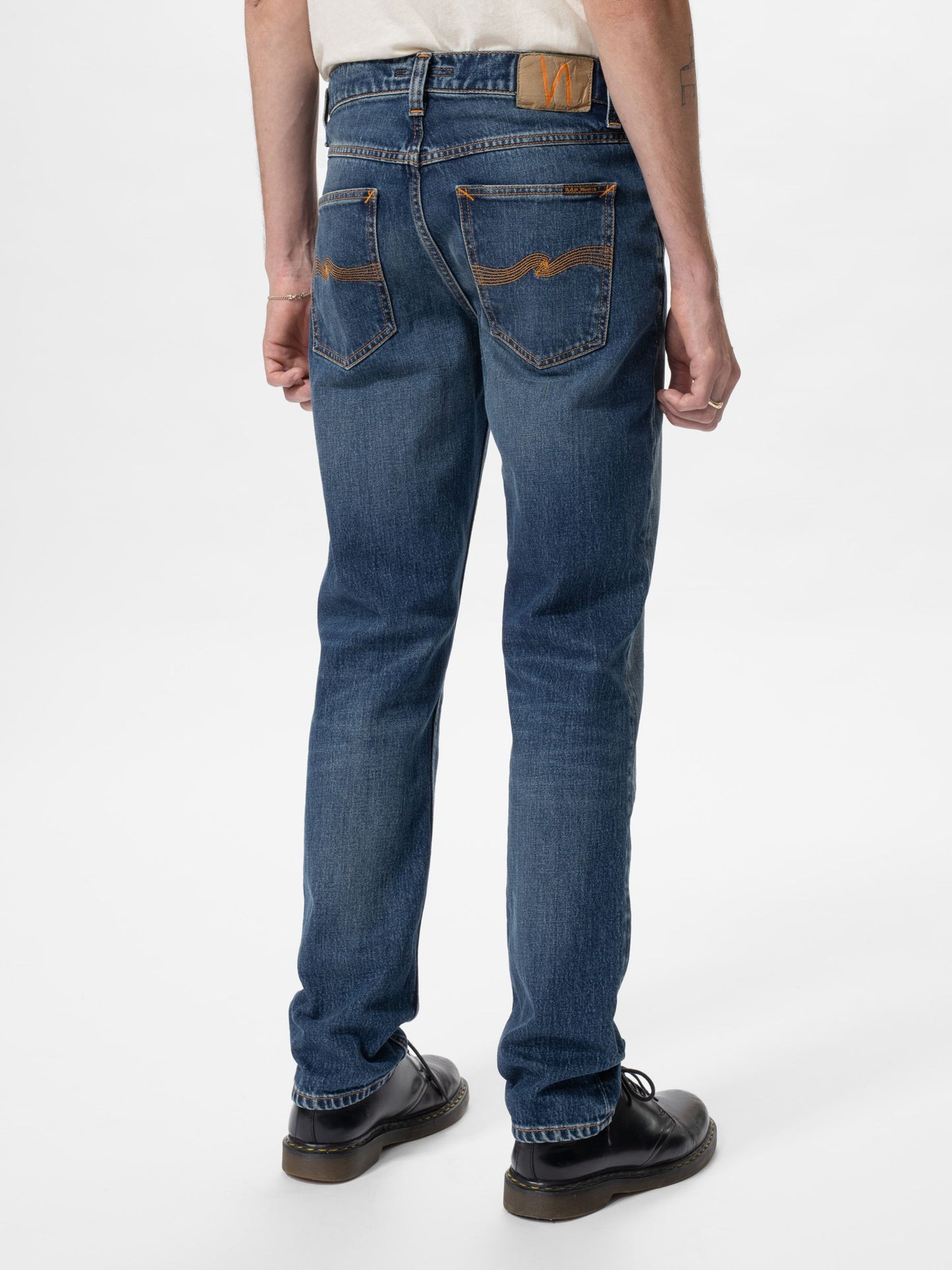 Jean slim en coton biologique | bleu "solid ollie wild blue - wild blue"