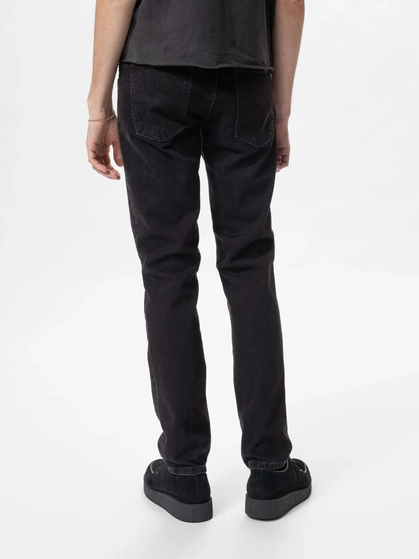 Jean slim en coton biologique | noir "solid ollie black steel - black steel"