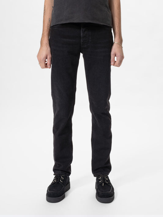 Jean slim en coton biologique | noir "solid ollie black steel - black steel"
