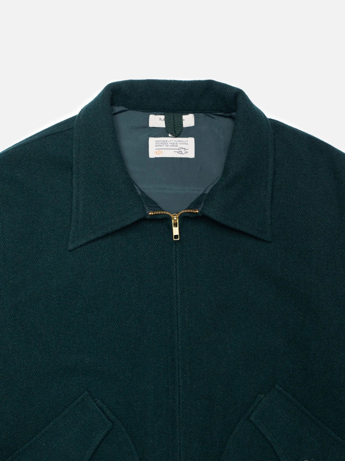 Veste en laine recyclée | vert "blake wool jacket - racing green"