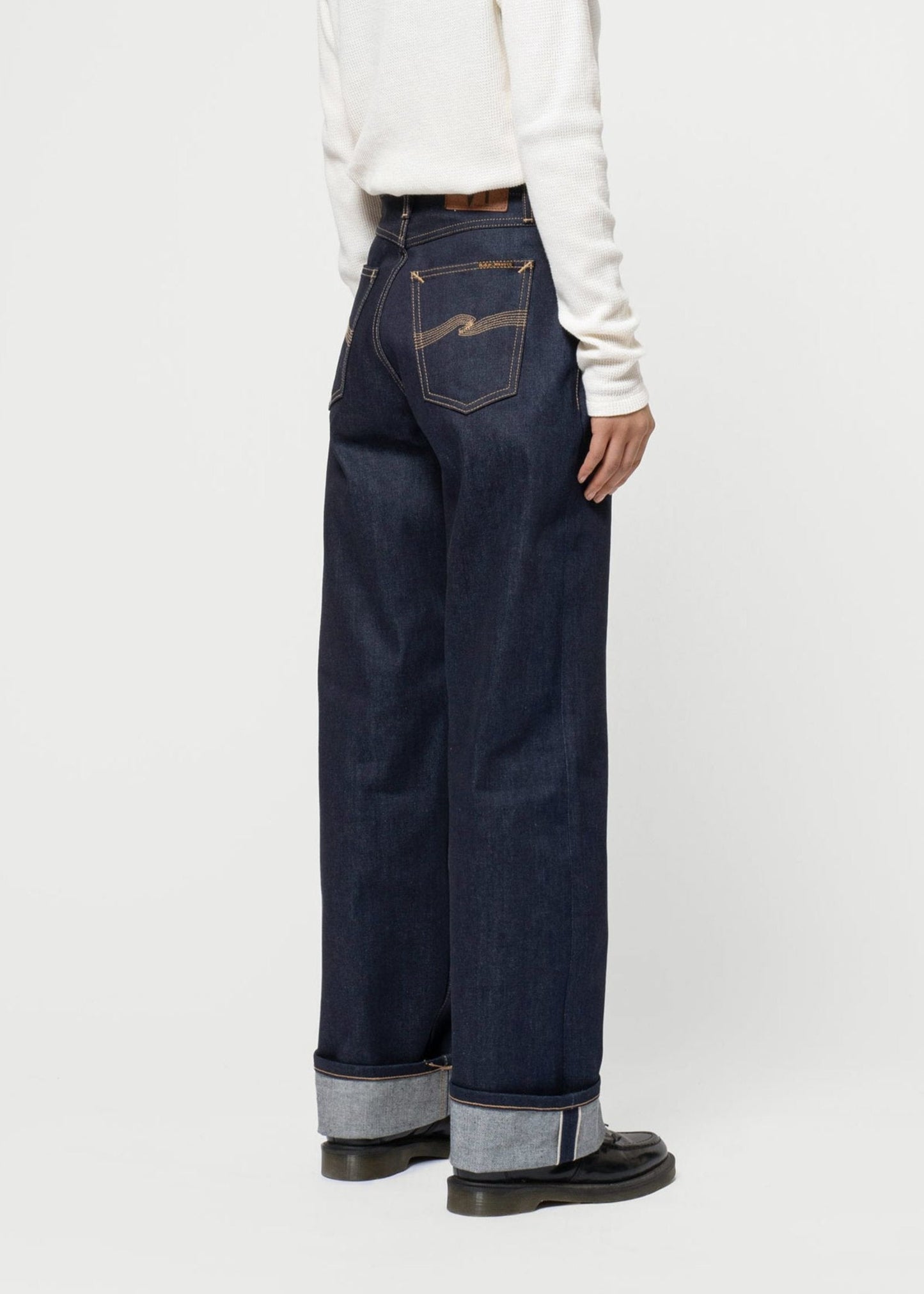 Jean selvedge large en coton bio | bleu "clean eileen dry twilight selvage"