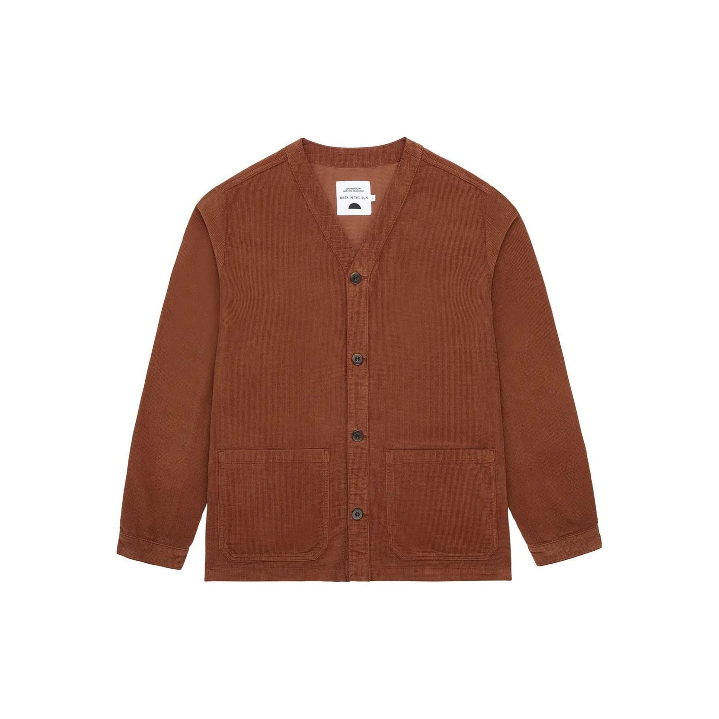 Cardigan épais en coton bio |rouille "auburn ekhi jacket"