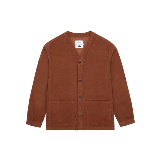 Cardigan épais en coton bio |rouille "auburn ekhi jacket"