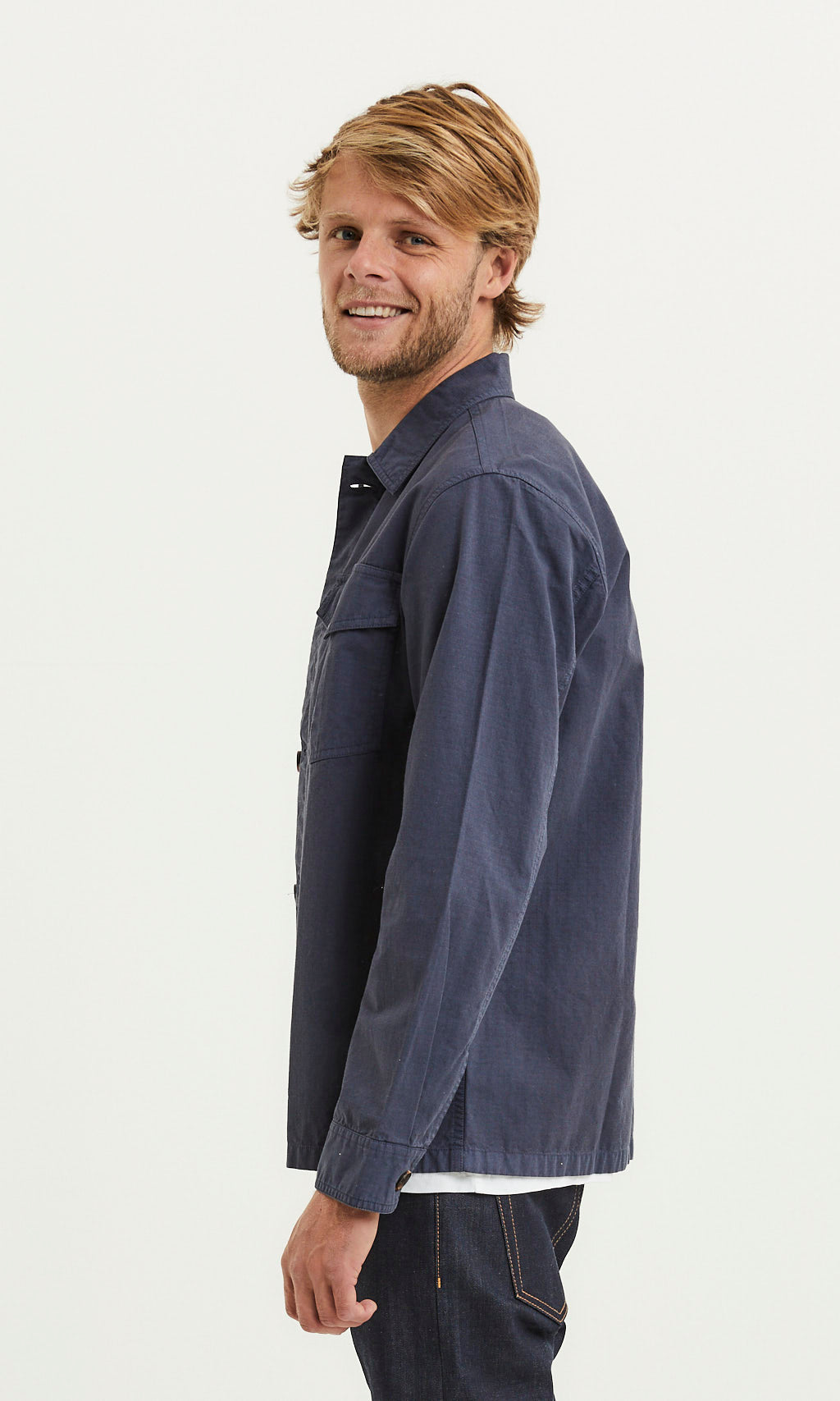 Veste marine en coton bio - Pine